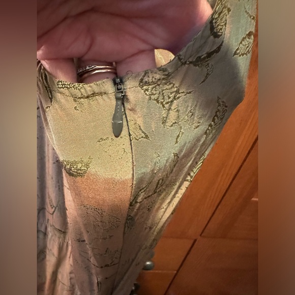 Olsen Collection maxi attached wrap silk dress, Y2K - Picture 5 of 11